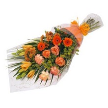 Orange shaded bouquet